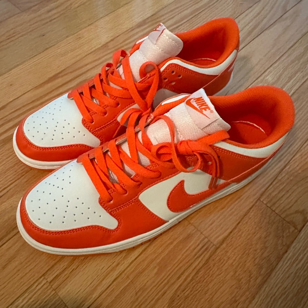Men’s size 12 dunk orange and white sneaker